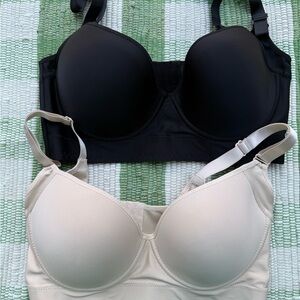 Elegant Black and Cream Women's Bras